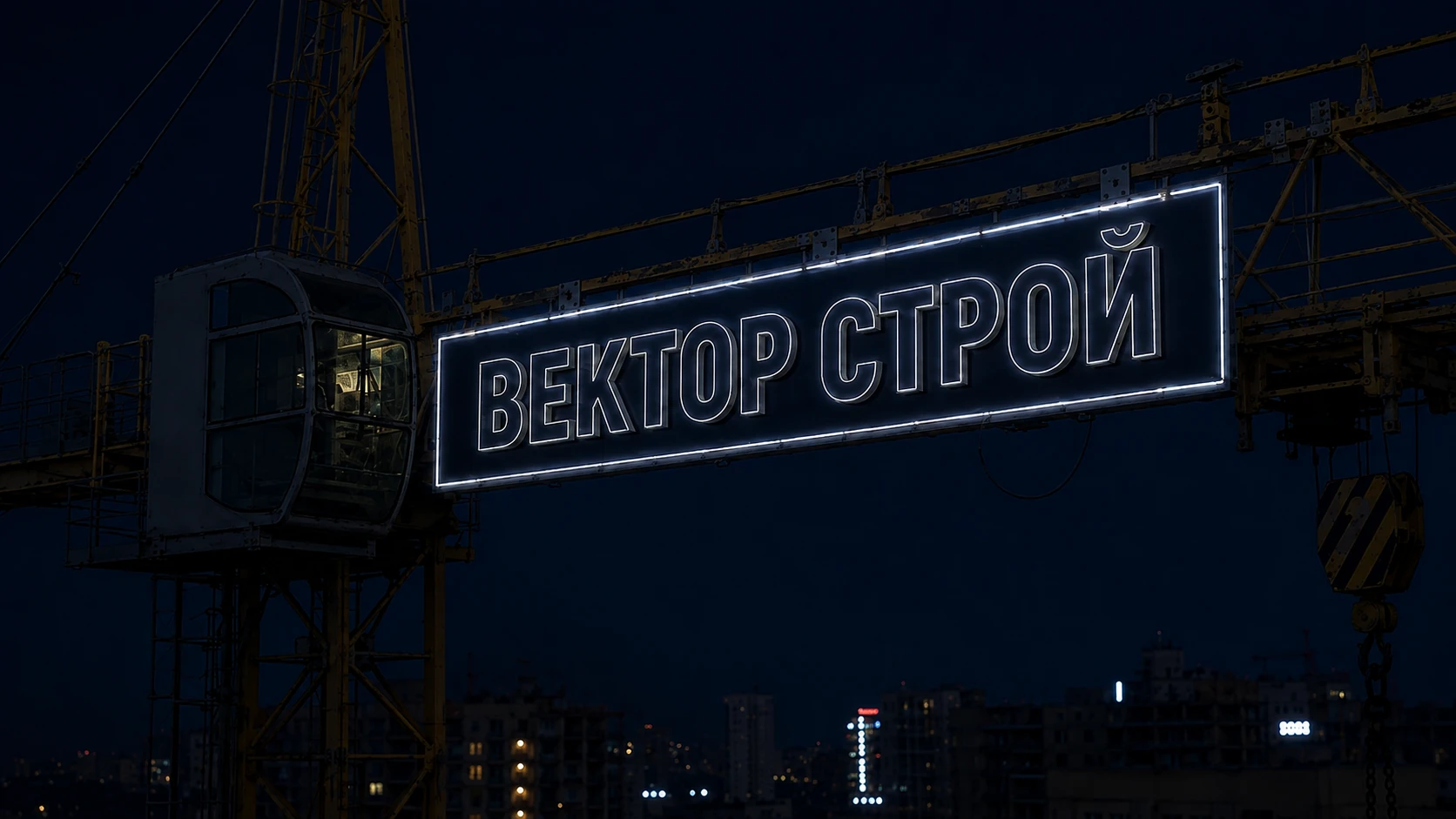 Буквы на композитной подложке с контурной подсветкой